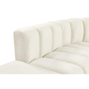  Manufacturer Color_Cream -- Arc 127" Cream Velvet Upholstered 5 pc Modular Sectional IMAGE 13