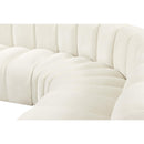  Manufacturer Color_Cream -- Arc 127" Cream Velvet Upholstered 5 pc Modular Sectional IMAGE 14