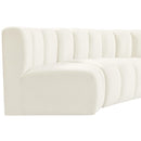 Manufacturer Color_Cream -- Arc 145" Cream Velvet Upholstered 6 pc Modular Sectional IMAGE 11