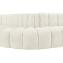  Manufacturer Color_Cream -- Arc 145" Cream Velvet Upholstered 6 pc Modular Sectional IMAGE 13