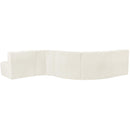  Manufacturer Color_Cream -- Arc 145" Cream Velvet Upholstered 6 pc Modular Sectional IMAGE 3