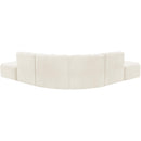  Manufacturer Color_Cream -- Arc 146" Cream Velvet Upholstered 6 pc Modular Sectional IMAGE 3