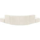 Meridian Arc Cream Velvet 6 pc Modular Sectional IMAGE 3
