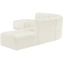  Manufacturer Color_Cream -- Arc 146" Cream Velvet Upholstered 6 pc Modular Sectional IMAGE 6