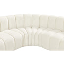  Manufacturer Color_Cream -- Arc 172" Cream Velvet Upholstered 7 pc Modular Sectional IMAGE 11