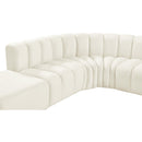  Manufacturer Color_Cream -- Arc 172" Cream Velvet Upholstered 7 pc Modular Sectional IMAGE 12