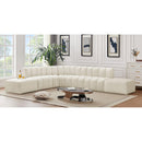  Manufacturer Color_Cream -- Arc 172" Cream Velvet Upholstered 7 pc Modular Sectional IMAGE 2