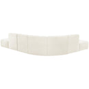  Manufacturer Color_Cream -- Arc 172" Cream Velvet Upholstered 7 pc Modular Sectional IMAGE 3