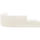  Manufacturer Color_Cream -- Arc 172" Cream Velvet Upholstered 7 pc Modular Sectional IMAGE 5