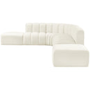 Manufacturer Color_Cream -- Arc 172" Cream Velvet Upholstered 7 pc Modular Sectional IMAGE 6