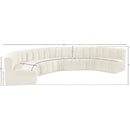  Manufacturer Color_Cream -- Arc 162" Cream Velvet Upholstered 7 pc Modular Sectional IMAGE 14