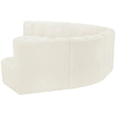  Manufacturer Color_Cream -- Arc 162" Cream Velvet Upholstered 7 pc Modular Sectional IMAGE 7