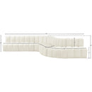  Manufacturer Color_Cream -- Arc 170" Cream Velvet Upholstered 7 pc Modular Sectional IMAGE 16