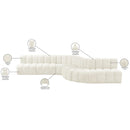  Manufacturer Color_Cream -- Arc 170" Cream Velvet Upholstered 7 pc Modular Sectional IMAGE 17