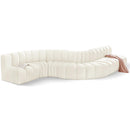  Manufacturer Color_Cream -- Arc 170" Cream Velvet Upholstered 7 pc Modular Sectional IMAGE 1