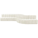  Manufacturer Color_Cream -- Arc 170" Cream Velvet Upholstered 7 pc Modular Sectional IMAGE 7