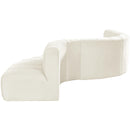  Manufacturer Color_Cream -- Arc 170" Cream Velvet Upholstered 7 pc Modular Sectional IMAGE 8