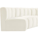  Manufacturer Color_Cream -- Arc 162" Cream Velvet Upholstered 8 pc Modular Sectional IMAGE 10