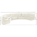  Manufacturer Color_Cream -- Arc 162" Cream Velvet Upholstered 8 pc Modular Sectional IMAGE 14