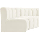 Manufacturer Color_Cream -- Arc 197" Cream Velvet Upholstered 8 pc Modular Sectional IMAGE 11