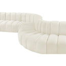  Manufacturer Color_Cream -- Arc 197" Cream Velvet Upholstered 8 pc Modular Sectional IMAGE 14