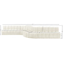  Manufacturer Color_Cream -- Arc 197" Cream Velvet Upholstered 8 pc Modular Sectional IMAGE 16
