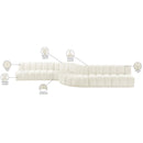  Manufacturer Color_Cream -- Arc 197" Cream Velvet Upholstered 8 pc Modular Sectional IMAGE 17