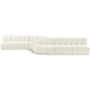 Manufacturer Color_Cream -- Arc 197" Cream Velvet Upholstered 8 pc Modular Sectional IMAGE 1