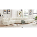 Manufacturer Color_Cream -- Arc 197" Cream Velvet Upholstered 8 pc Modular Sectional IMAGE 2