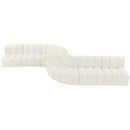  Manufacturer Color_Cream -- Arc 197" Cream Velvet Upholstered 8 pc Modular Sectional IMAGE 4