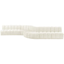  Manufacturer Color_Cream -- Arc 197" Cream Velvet Upholstered 8 pc Modular Sectional IMAGE 7