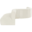  Manufacturer Color_Cream -- Arc 197" Cream Velvet Upholstered 8 pc Modular Sectional IMAGE 8