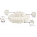  Manufacturer Color_Cream -- Arc 90" Cream Velvet Upholstered 8 pc Modular Sectional IMAGE 7