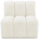  Manufacturer Color_Cream -- Arc Cream Velvet Upholstered Modular Straight Chair IMAGE 1