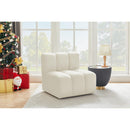  Manufacturer Color_Cream -- Arc Cream Velvet Upholstered Modular Straight Chair IMAGE 2