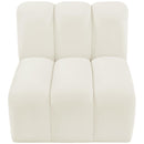  Manufacturer Color_Cream -- Arc Cream Velvet Upholstered Modular Straight Chair IMAGE 4