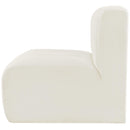  Manufacturer Color_Cream -- Arc Cream Velvet Upholstered Modular Straight Chair IMAGE 5