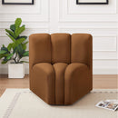  Manufacturer Color_Saddle -- Arc Saddle Velvet Upholstered Modular Curved Corner Chair IMAGE 2