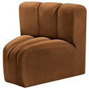  Manufacturer Color_Saddle -- Arc Saddle Velvet Upholstered Modular Curved Corner Chair IMAGE 6