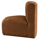  Manufacturer Color_Saddle -- Arc Saddle Velvet Upholstered Modular Curved Corner Chair IMAGE 7