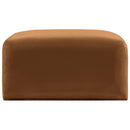  Manufacturer Color_Saddle -- Arc Saddle Velvet Upholstered Modular Ottoman IMAGE 4