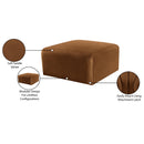  Manufacturer Color_Saddle -- Arc Saddle Velvet Upholstered Modular Ottoman IMAGE 8