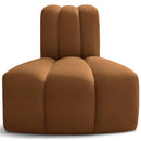  Manufacturer Color_Saddle -- Arc Saddle Velvet Upholstered Modular Reverse Corner Chair IMAGE 1