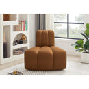  Manufacturer Color_Saddle -- Arc Saddle Velvet Upholstered Modular Reverse Corner Chair IMAGE 2