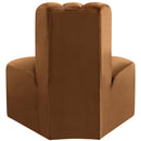  Manufacturer Color_Saddle -- Arc Saddle Velvet Upholstered Modular Reverse Corner Chair IMAGE 3