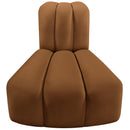  Manufacturer Color_Saddle -- Arc Saddle Velvet Upholstered Modular Reverse Corner Chair IMAGE 4
