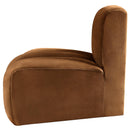  Manufacturer Color_Saddle -- Arc Saddle Velvet Upholstered Modular Reverse Corner Chair IMAGE 7
