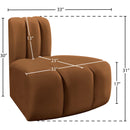  Manufacturer Color_Saddle -- Arc Saddle Velvet Upholstered Modular Reverse Corner Chair IMAGE 8