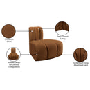  Manufacturer Color_Saddle -- Arc Saddle Velvet Upholstered Modular Reverse Corner Chair IMAGE 9