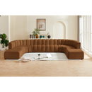  Manufacturer Color_Saddle -- Arc 161" Saddle Velvet Upholstered 10 pc Modular Sectional IMAGE 2